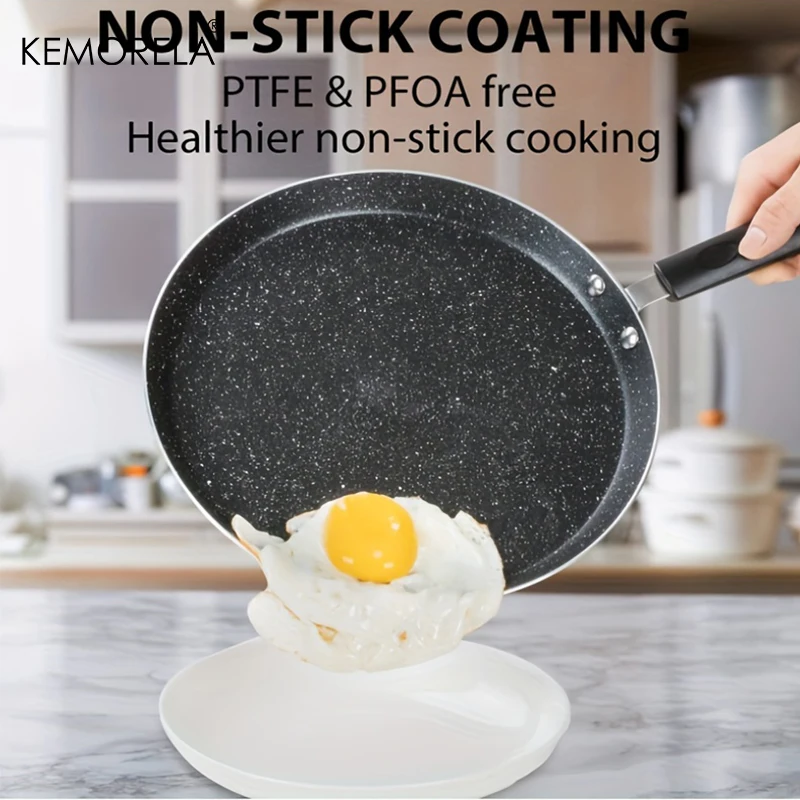 Mini Pancake Griddle - ノンスティックフライパン 18/22/26CM 朝食パンケーキ卵ステーキフライパン ピザパン ハンドル付き調理器具セット
