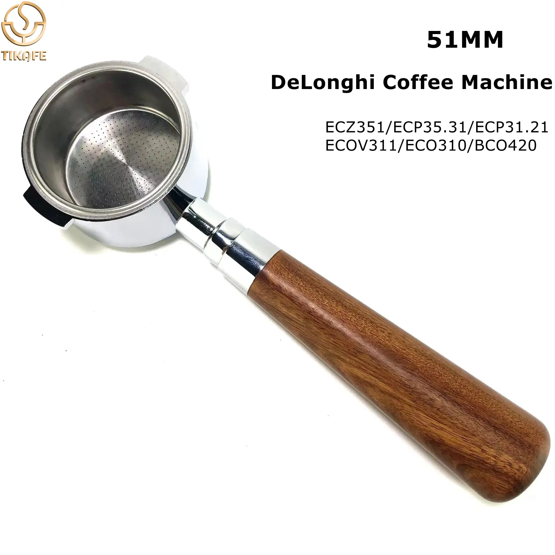 Delonghi Espresso Ecp3420 - 51mm ボトムレスポルタフィルター ネイキッドフィルター交換用 エスプレッソマシン デロンギ スティロサ