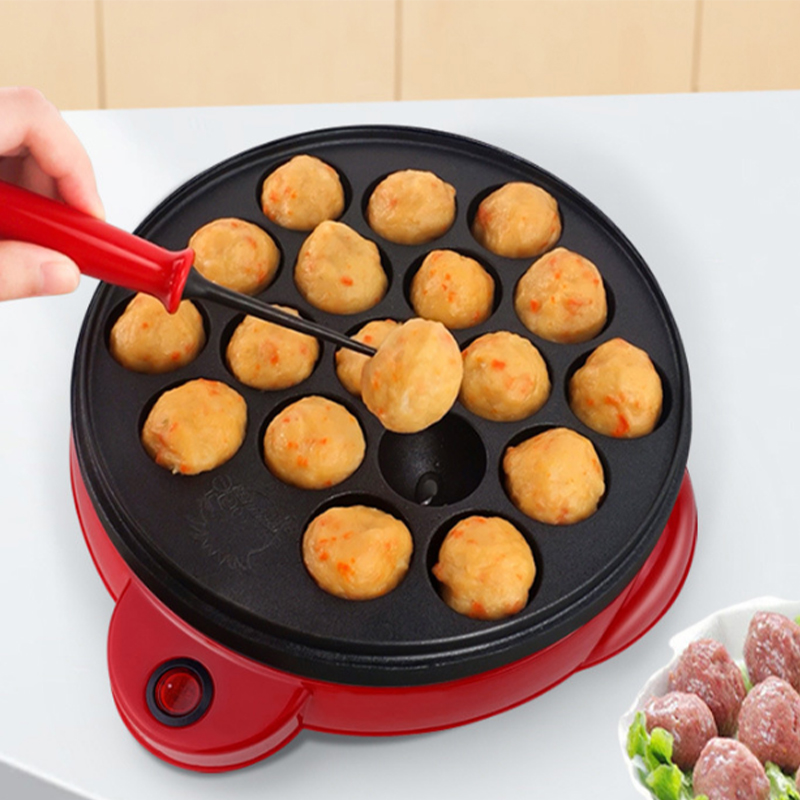 Mini Pancake Griddle - 220V ちびまる子ベーキングマシン家庭用電気たこ焼きメーカーたこ焼きグリルパンプロの調理ツール