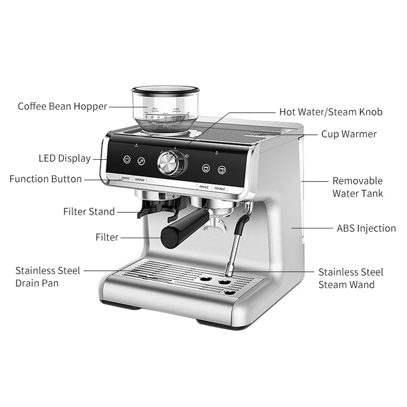 バリスタホームオリジナルオラクルコーヒーメーカーBes980 - Breville Espresso Barista Express のレビューと価格
