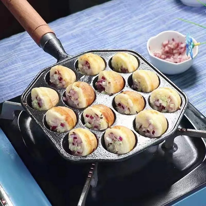 プロの誘導鋳鉄ガスストーブベーキングパン、14穴、パンケーキ - Cast Iron Corn のレビューと価格