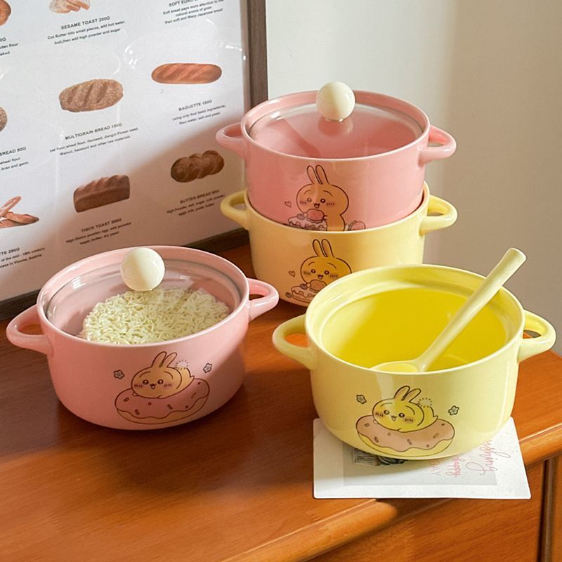 ちいかわ 可愛い漫画風セラミックインスタントラーメン丼セット - Dim Sum Basket のレビューと価格