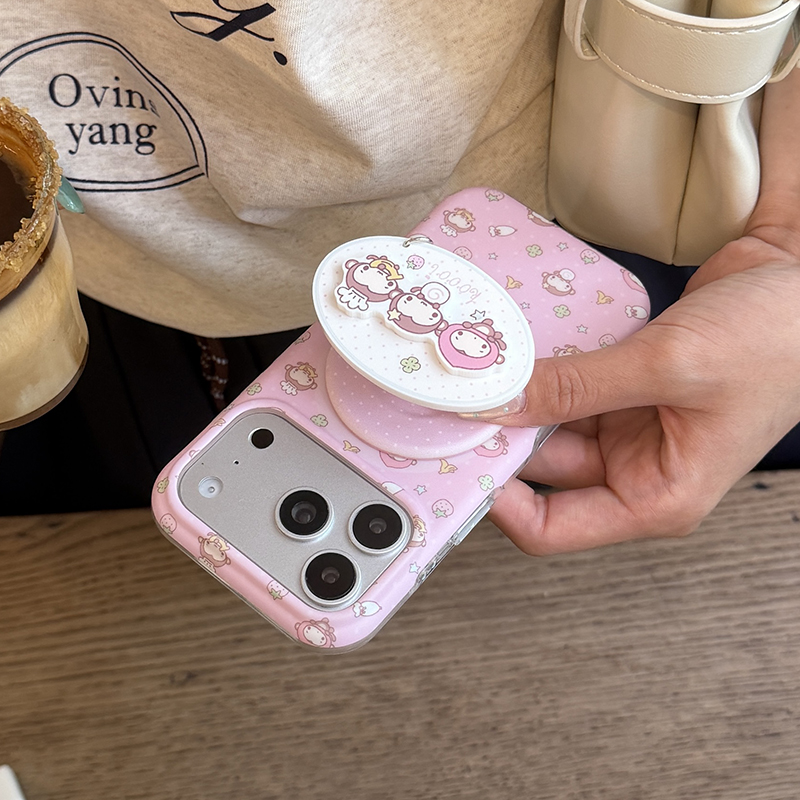 可愛い漫画風猿のマグネット式iPhoneケース iPhone - Taco Stand Holder のレビューと価格