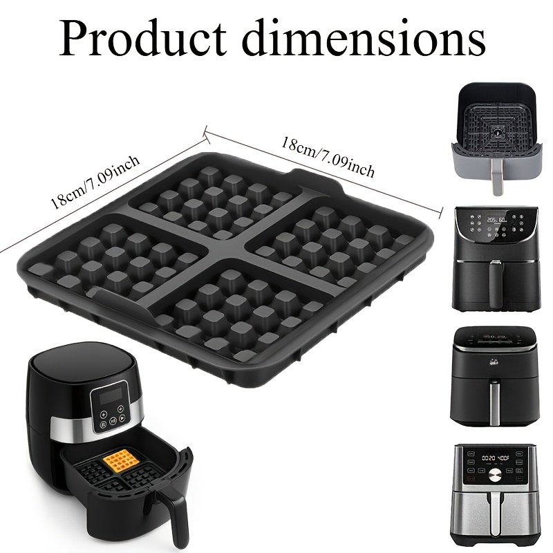 正方形ワッフル型、ノンスティックエアフライヤー用ベーキングパ - Mini Pancake Griddle のレビューと価格