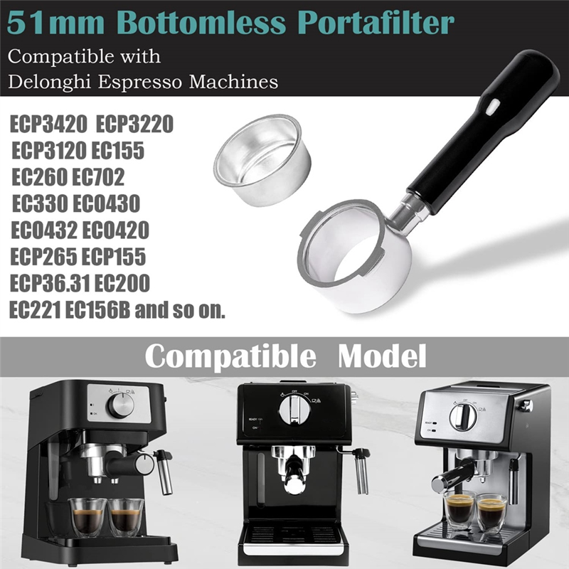 AA86 51 ミリメートル底なしポルタフィルター 2 耳デ - Delonghi Espresso Ecp3420 のレビューと価格