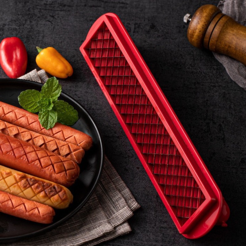 新しいステンレス鋼多機能ホットドッグスライサー、ソーセージ切 - Hot Dog Press のレビューと価格