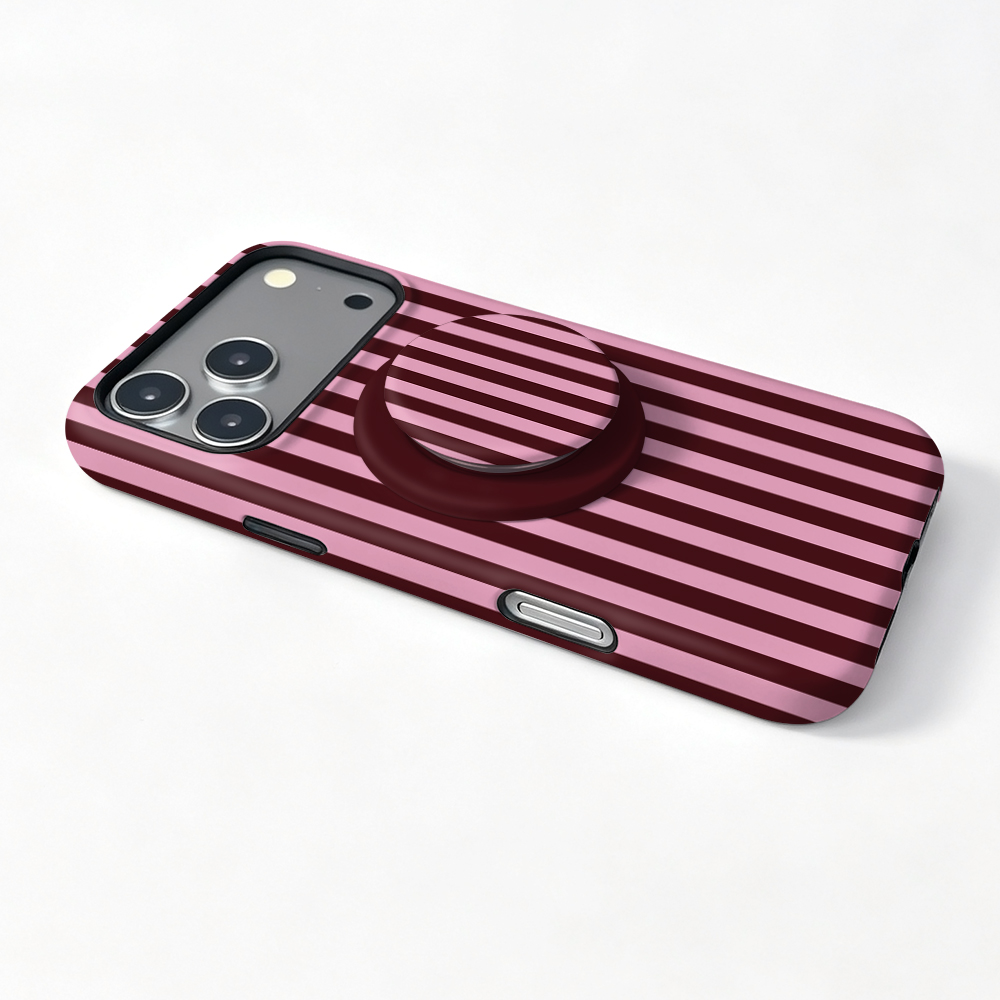 ストライプ柄マグネット式ケース iPhone 17 16 1 - Taco Stand Holder のレビューと価格