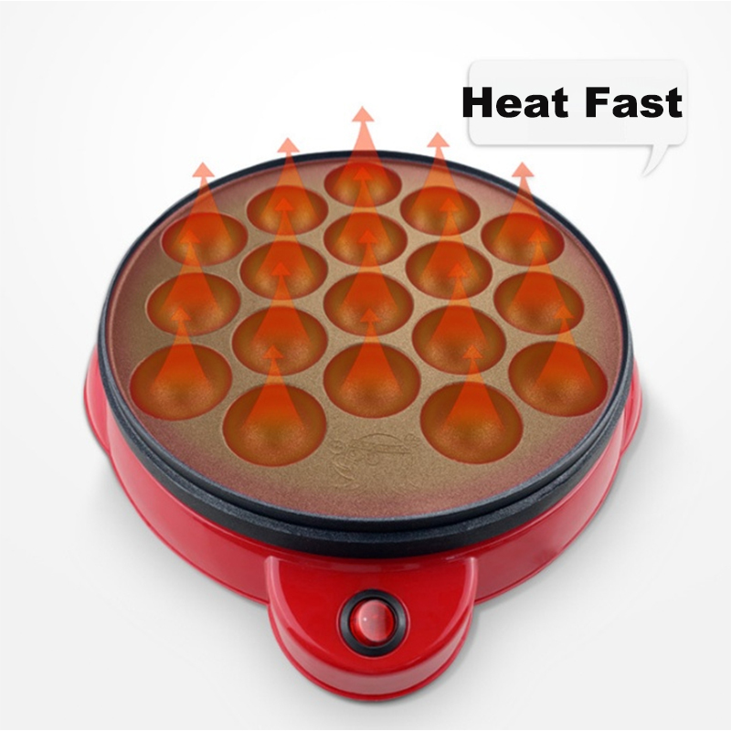 220V ちびまる子ベーキングマシン家庭用電気たこ焼きメーカ - Mini Pancake Griddle のレビューと価格